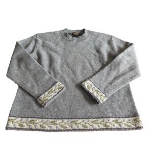 Woolrich Pewter 100% Wool Sweater L